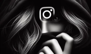 Instagram Hidden Face Black and White Dpz for Girls