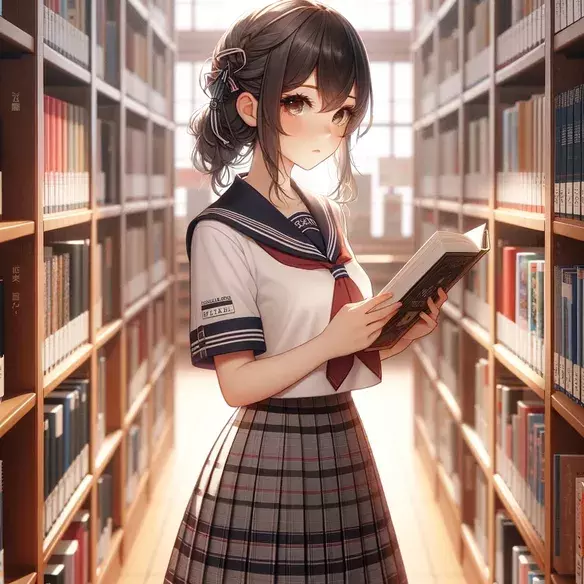 Anime Girl Dp in library