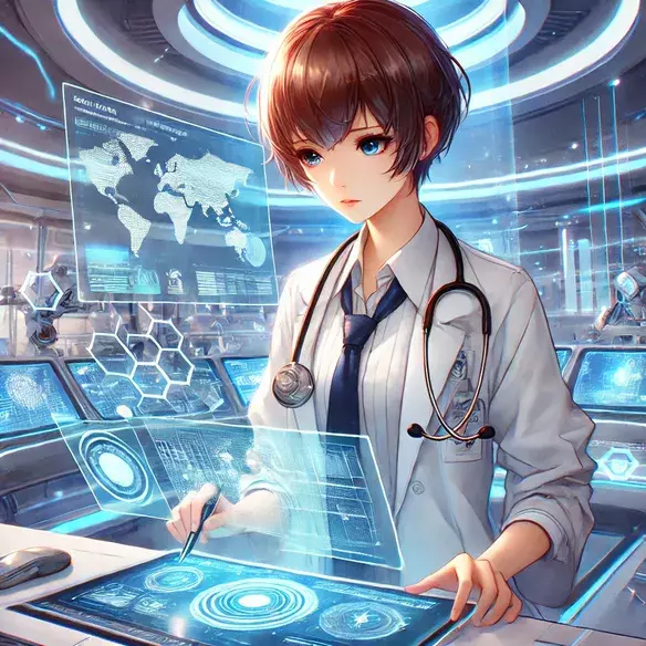 Anime Medical Girl Dp in lab